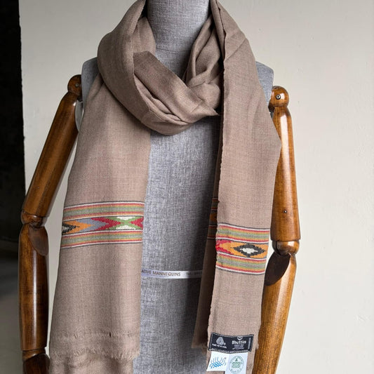 Hand Woven Pure Merino Wool Kullu Shawl