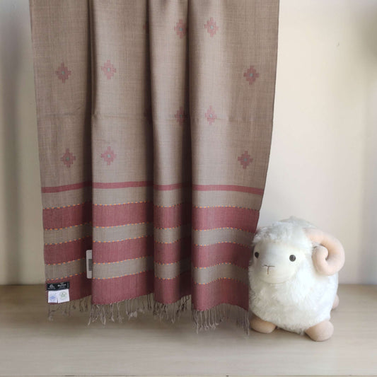 Hand Woven Pure Merino Wool Kullu Shawl