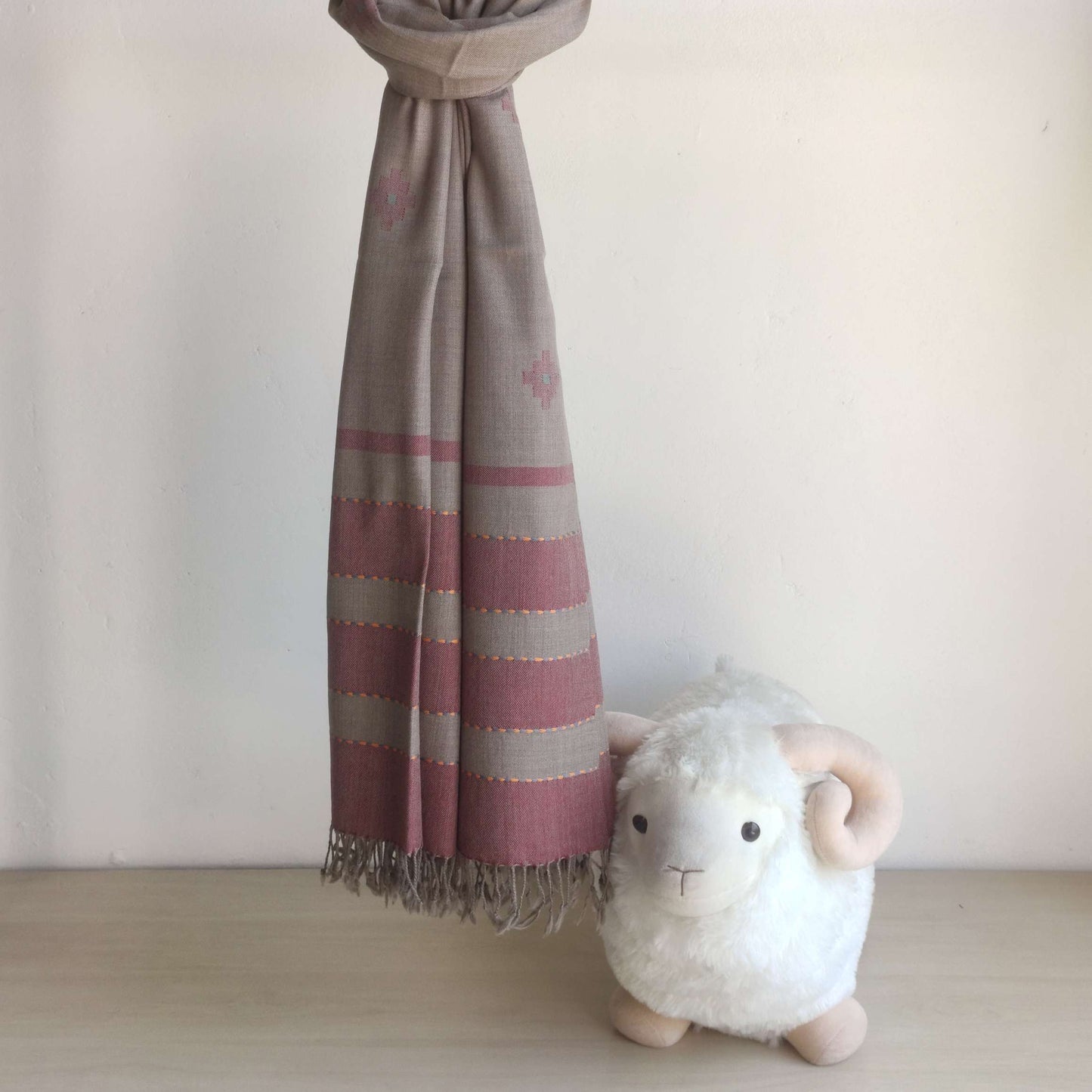 Hand Woven Pure Merino Wool Kullu Shawl