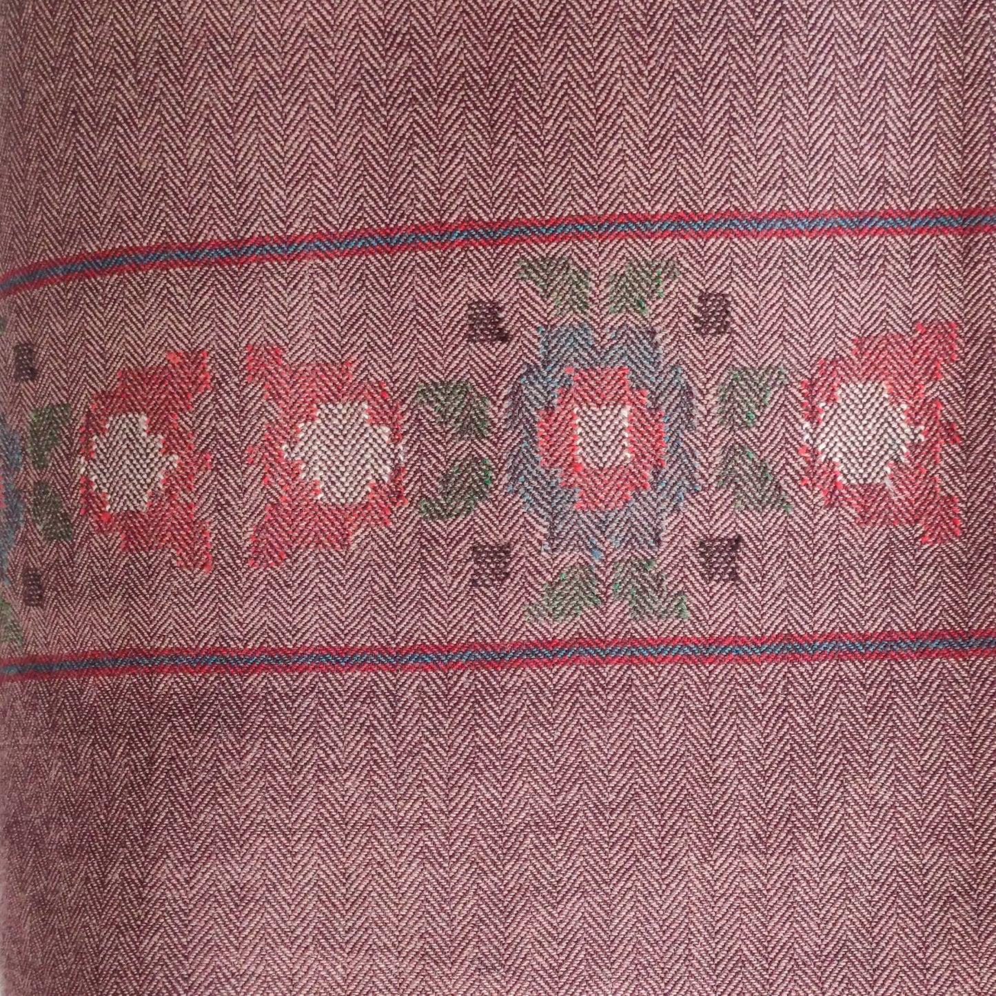 Hand Woven Pure Merino Women's Woolen Suit + Stole (Plum)