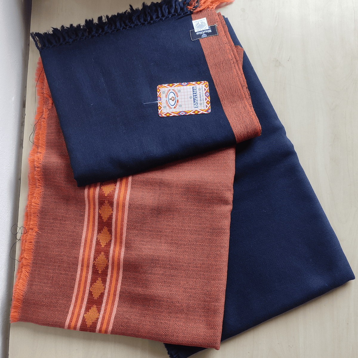 Hand Woven Pure Merino Wool Suit + Stole (Design Color May Vary)