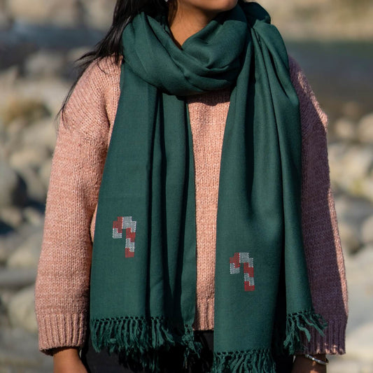 The Green Candy Cane Shawl