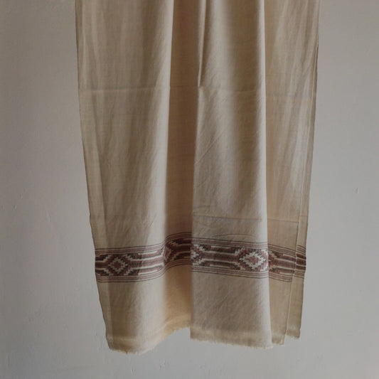 Women Pure Pashmina Wool Stole- Beige
