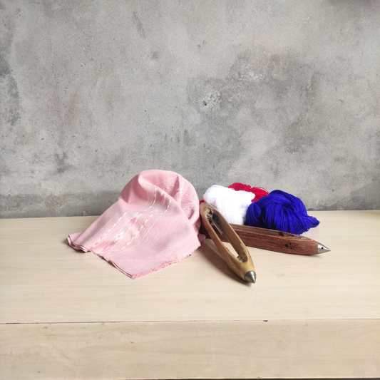 Women's Hand Woven Pure Wool Kullu Stole (Rose Pink)