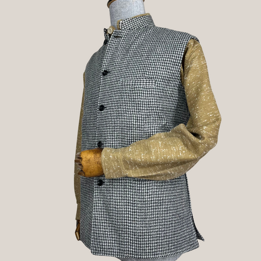 Men's Grey Woolen Nehru Jacket