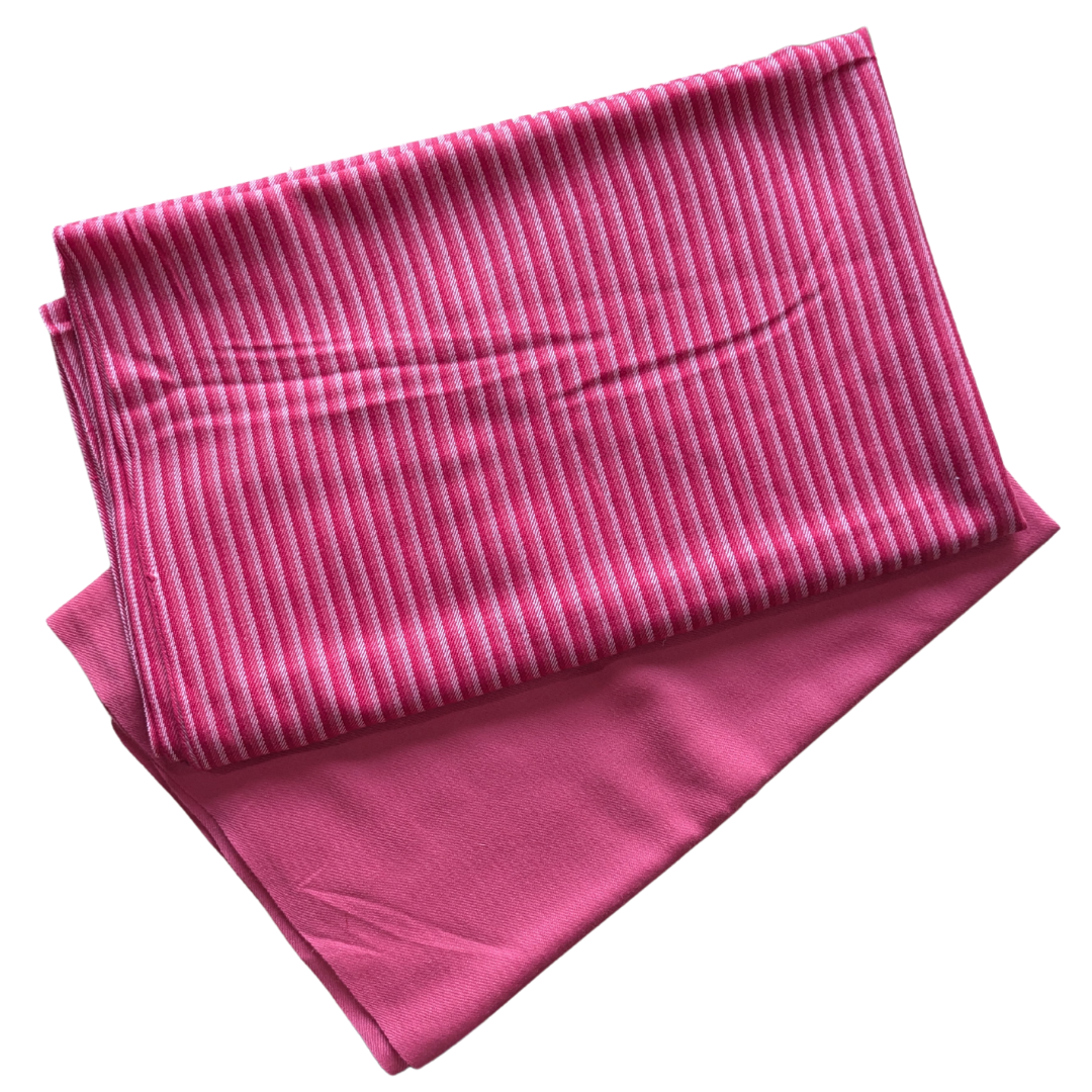 Ladies Handwoven Woolen Suit- Pink (With stole)