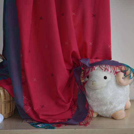 Pure Merino Wool Saree- Magenta (Limited Edition)