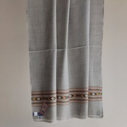 Handwoven Angora+Wool Shawl Grey
