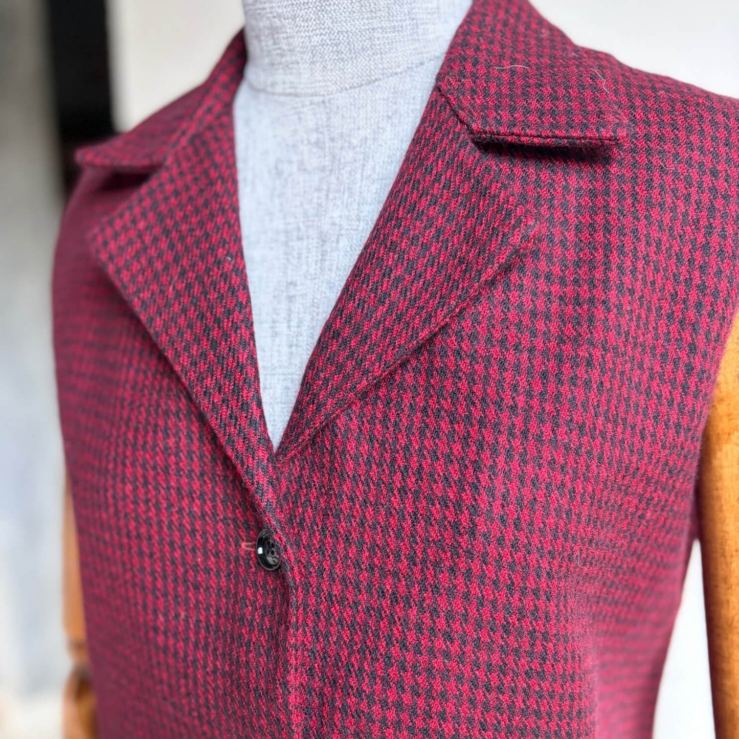 Women’s Merino Wool Nehru Jacket – Maroon