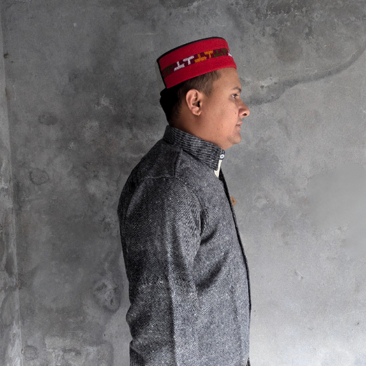 Mens merino wool shacket Grey