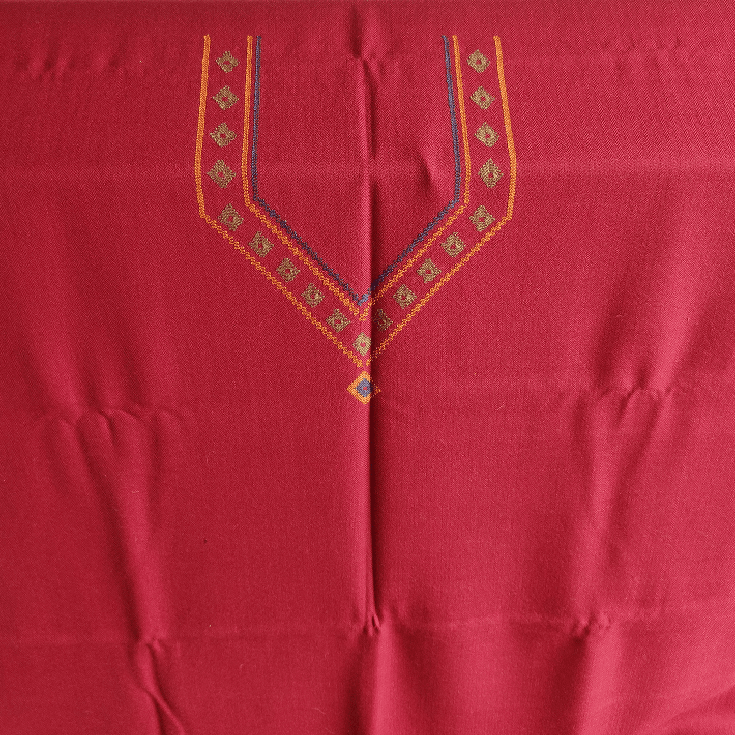 Handloom Ladies Woolen Suit- Maroon