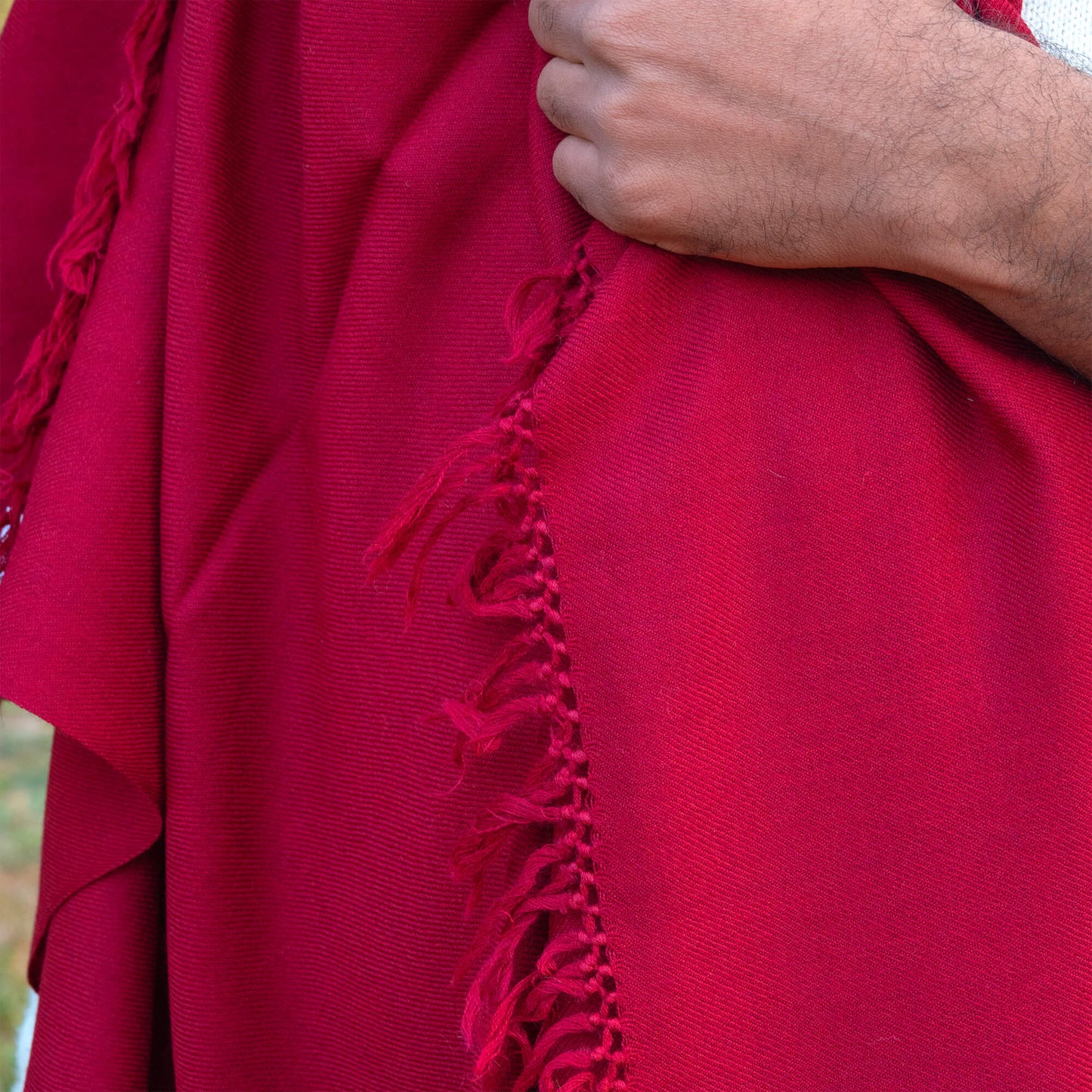 meditation shawl in maroon color