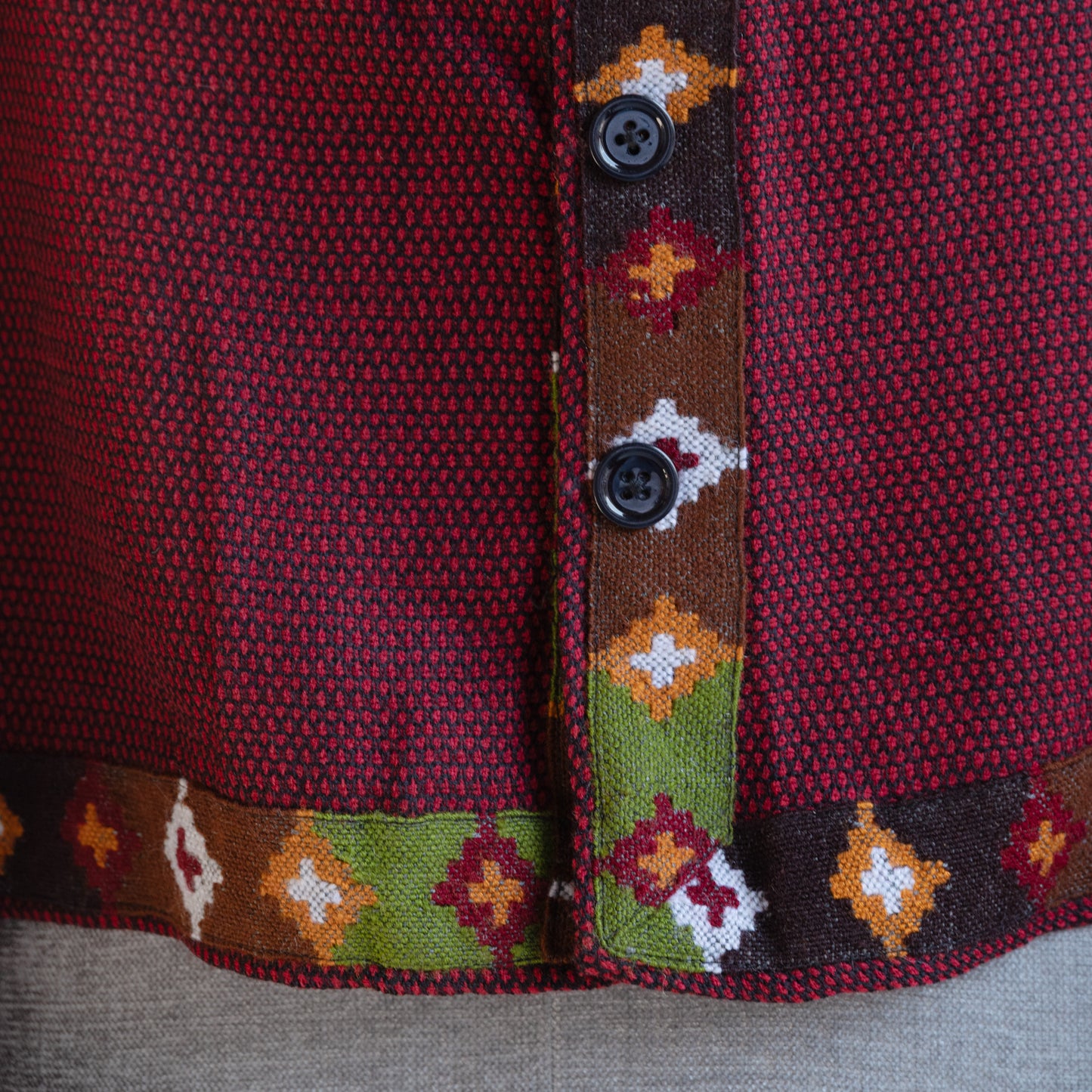 Honeycomb Maroon Woolen Cap for Women With Kullu Patti Border
