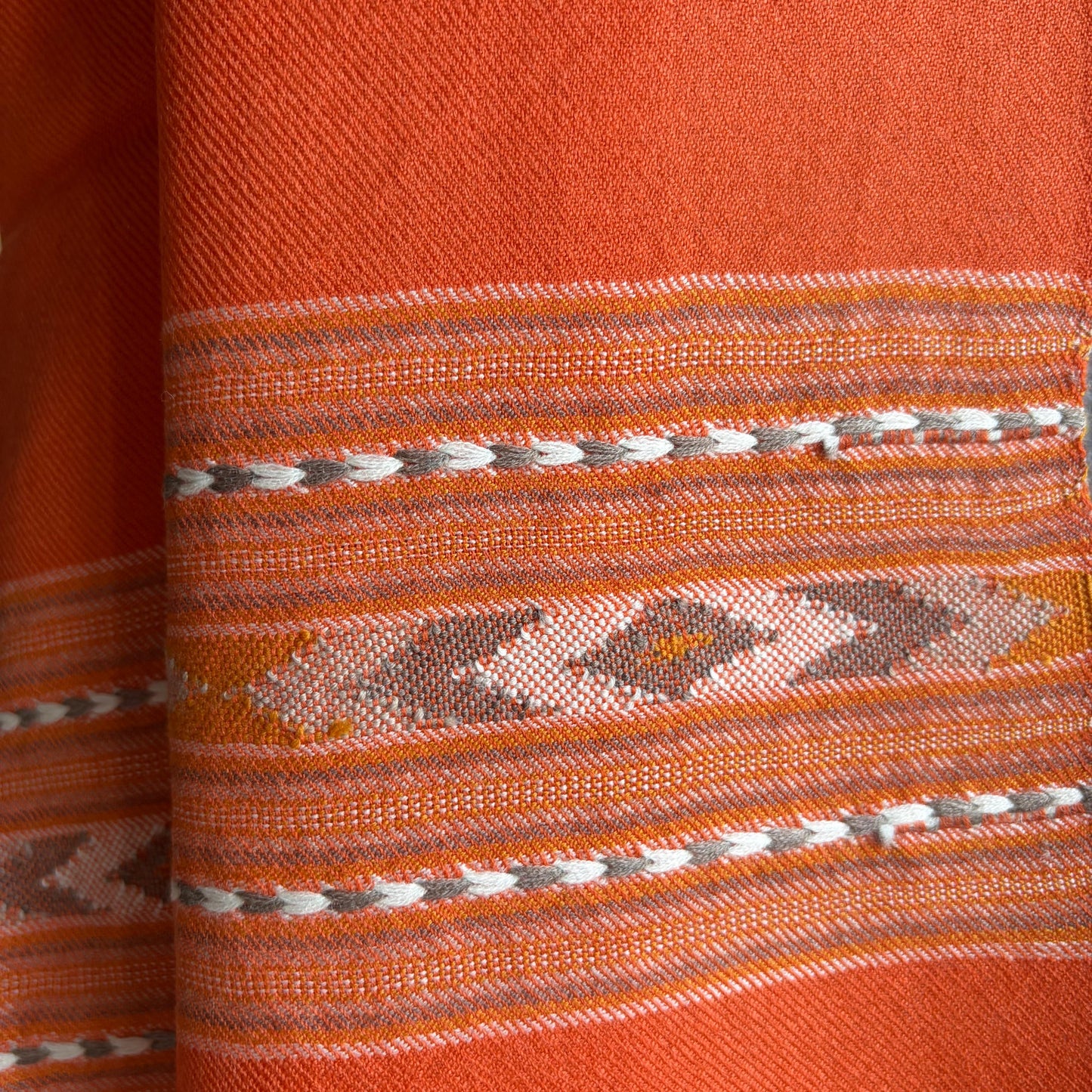 Hand Woven Pure Merino Wool Kullu Stole Orange