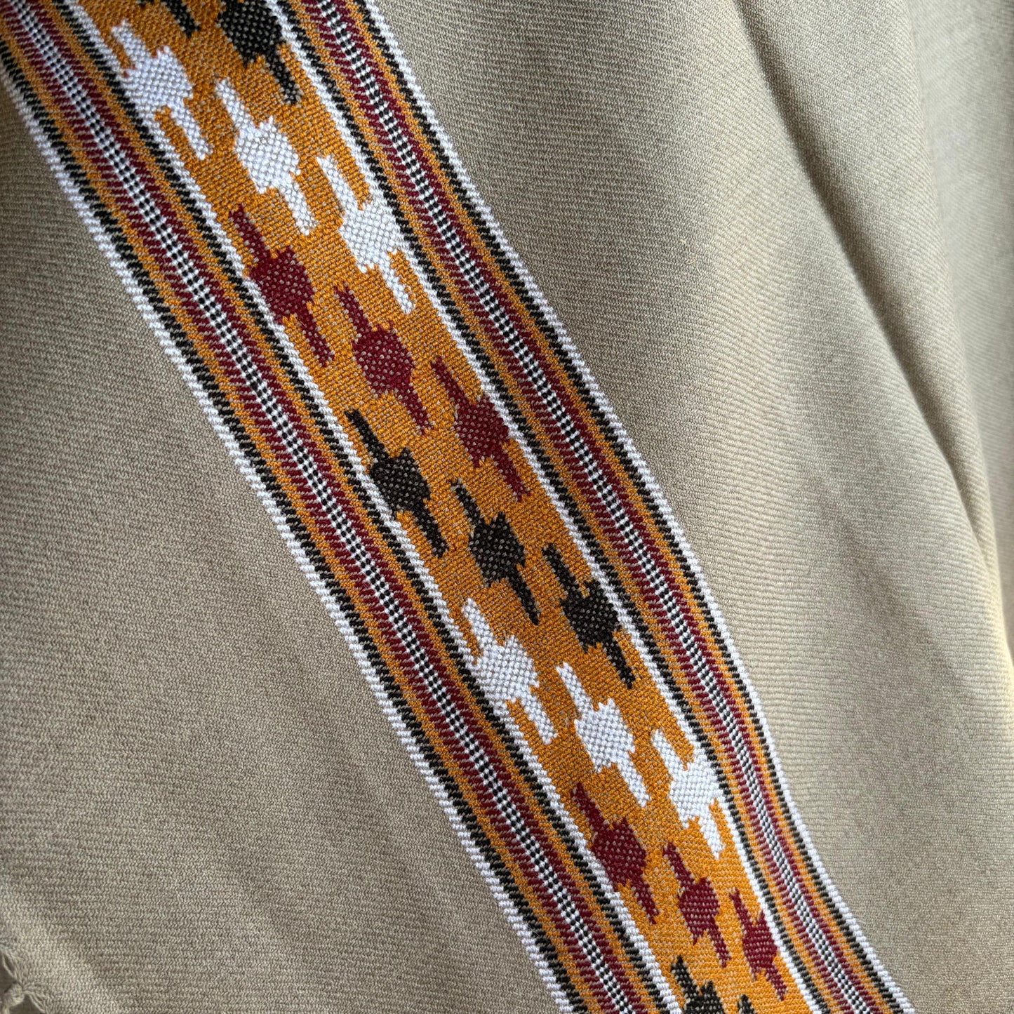 Hand Woven Polywool Kullu Stole Pashmina