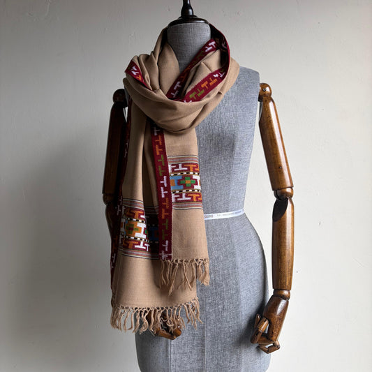 Hand Woven Pure Merino Wool Kullu Stole