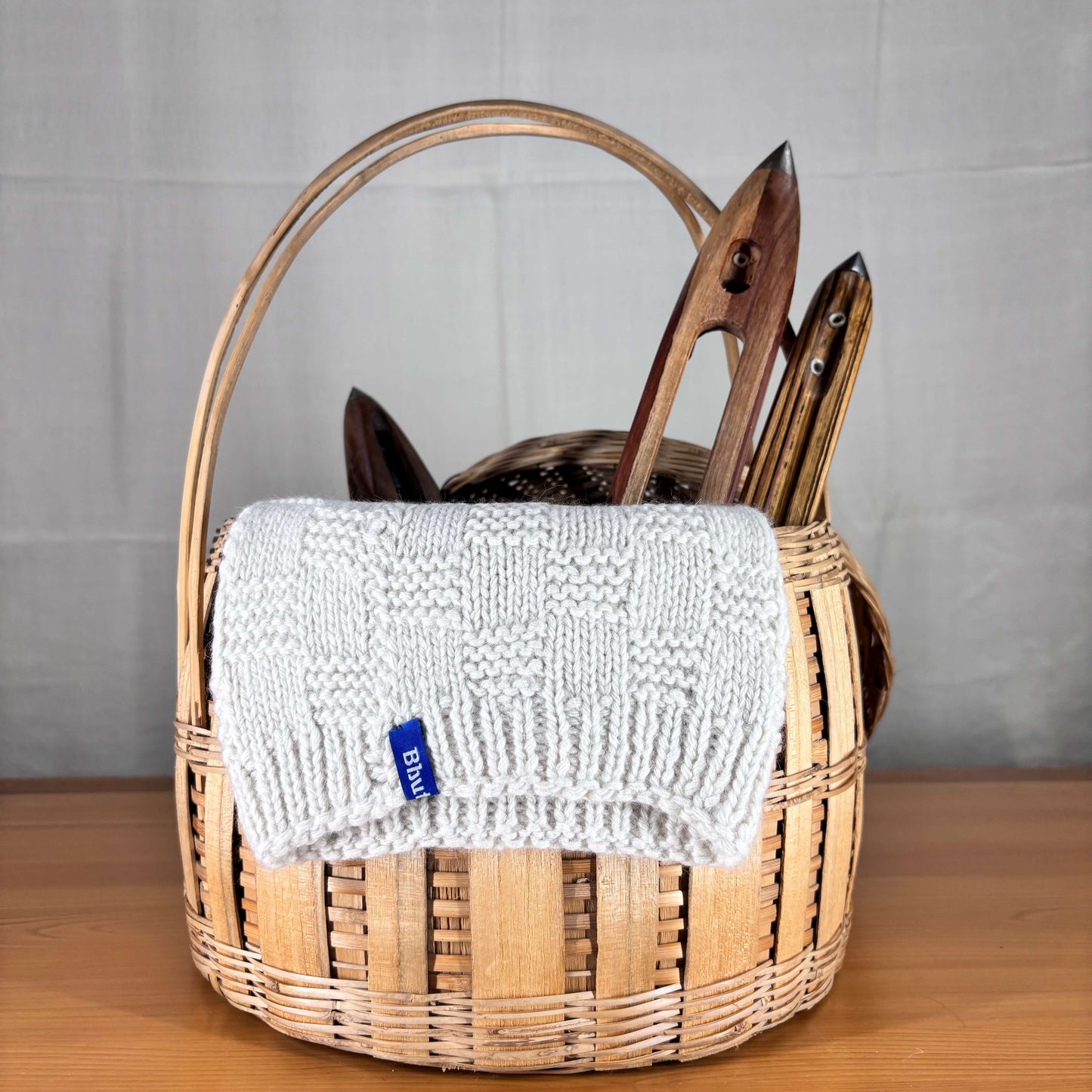 Natural Angora and Wool Blend Beanie Cap – Handknitted for Timeless Warmth