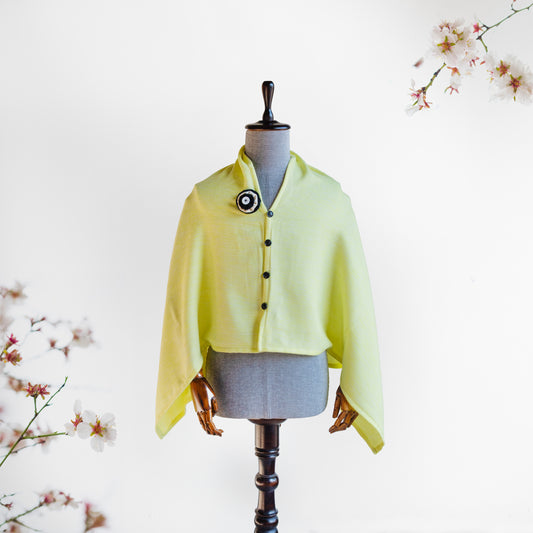Lemon Winter cape for women