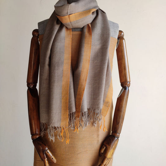 Women's wool suit (Mustard) with stole