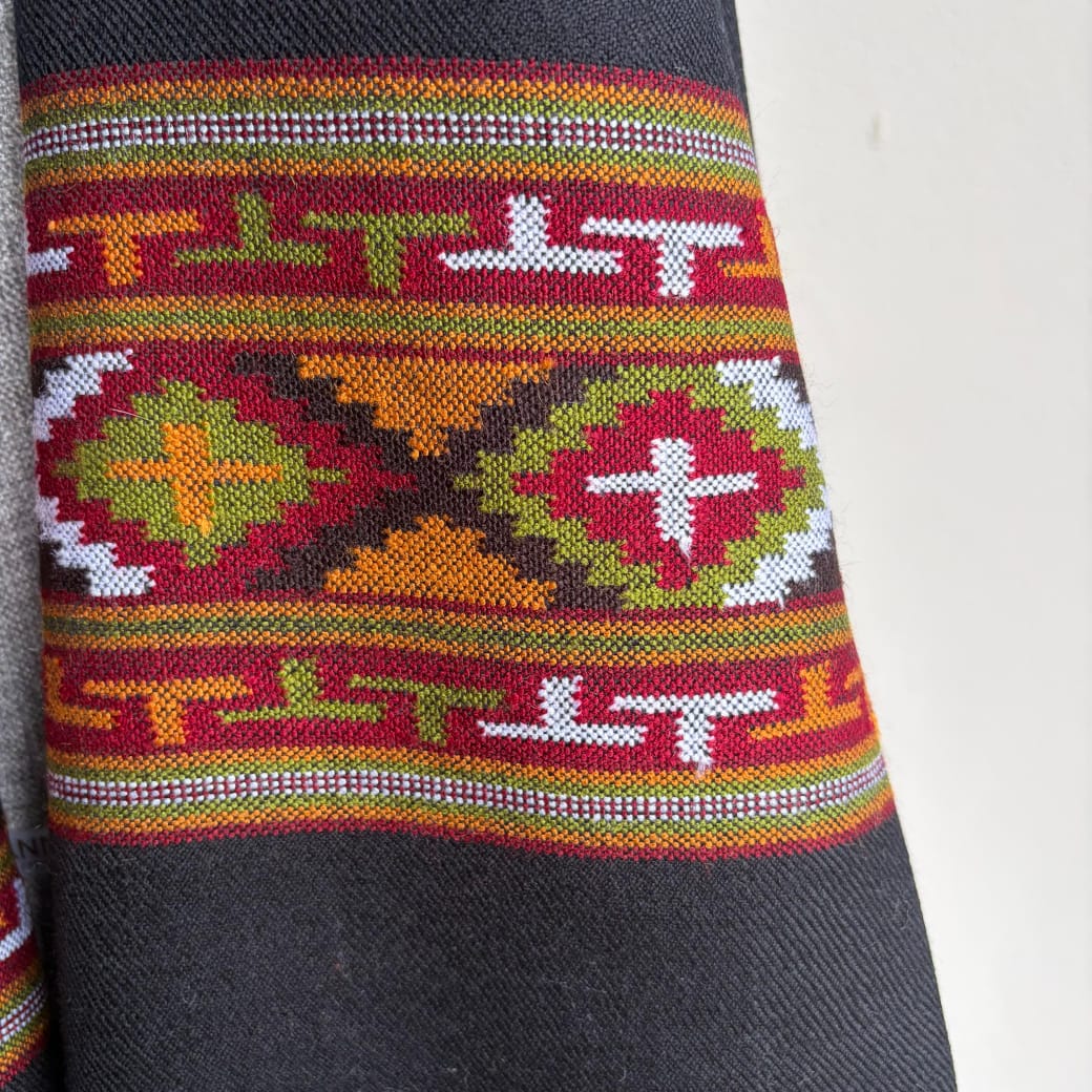 Hand Woven Pure Merino Wool Kullu Shawl