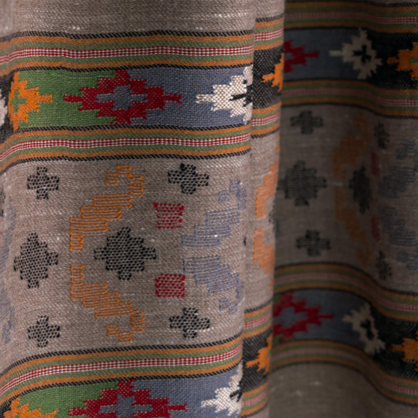 Traditional Kullu Patti + Booti Angora shawl