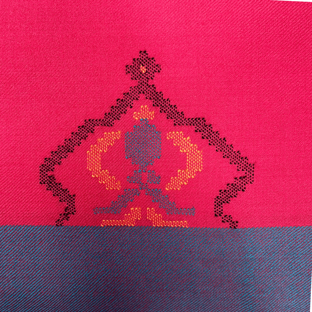 Pure Merino Wool Saree- Magenta (Limited Edition)
