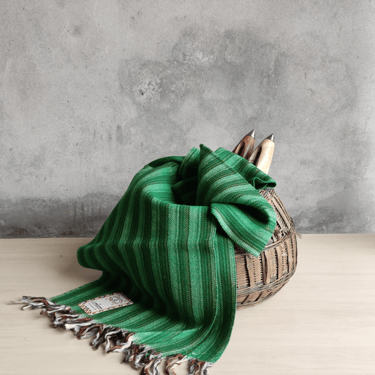 Hand Woven Pure Wool Muffler Stripes