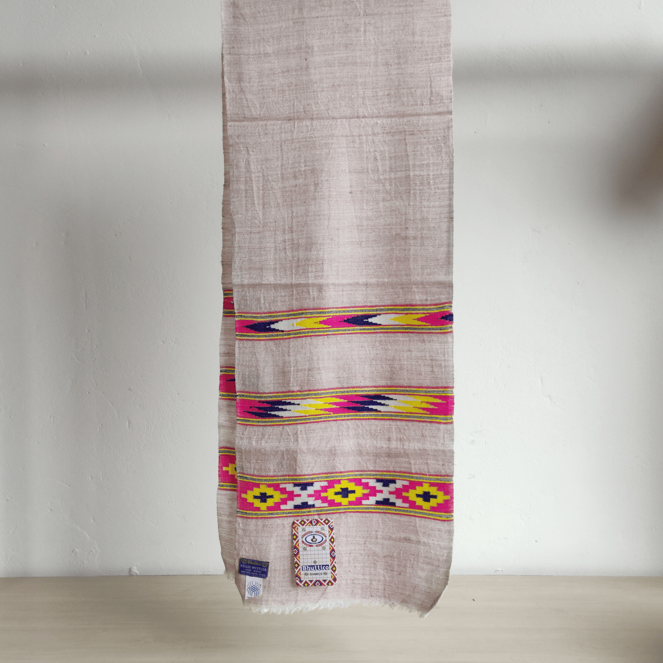 Hand Woven Angora+Wool Muffler - Bhuttico Shawls