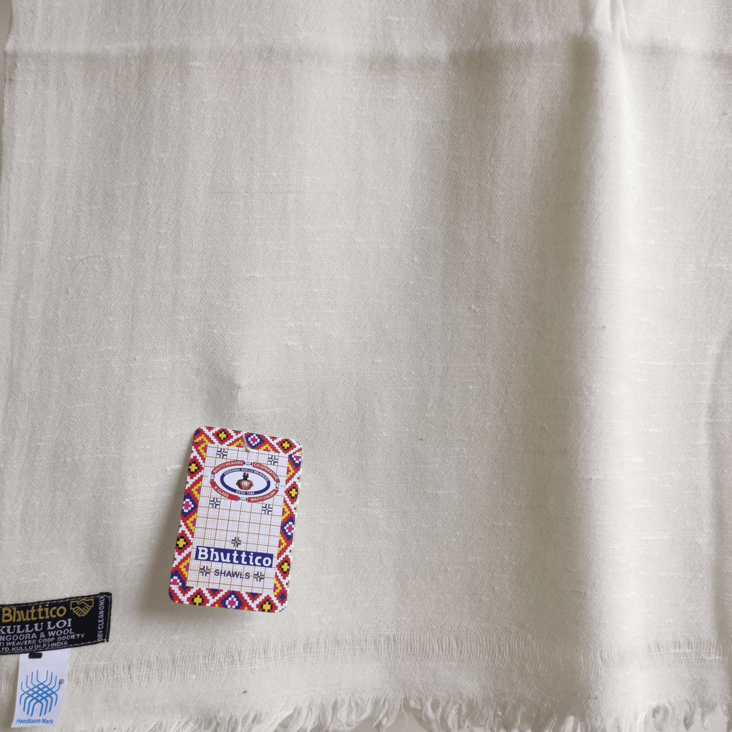 Hand Woven Mens Pure Merino Wool + Angora Wool Kullu Shawl (Loi) - Bhuttico Shawls