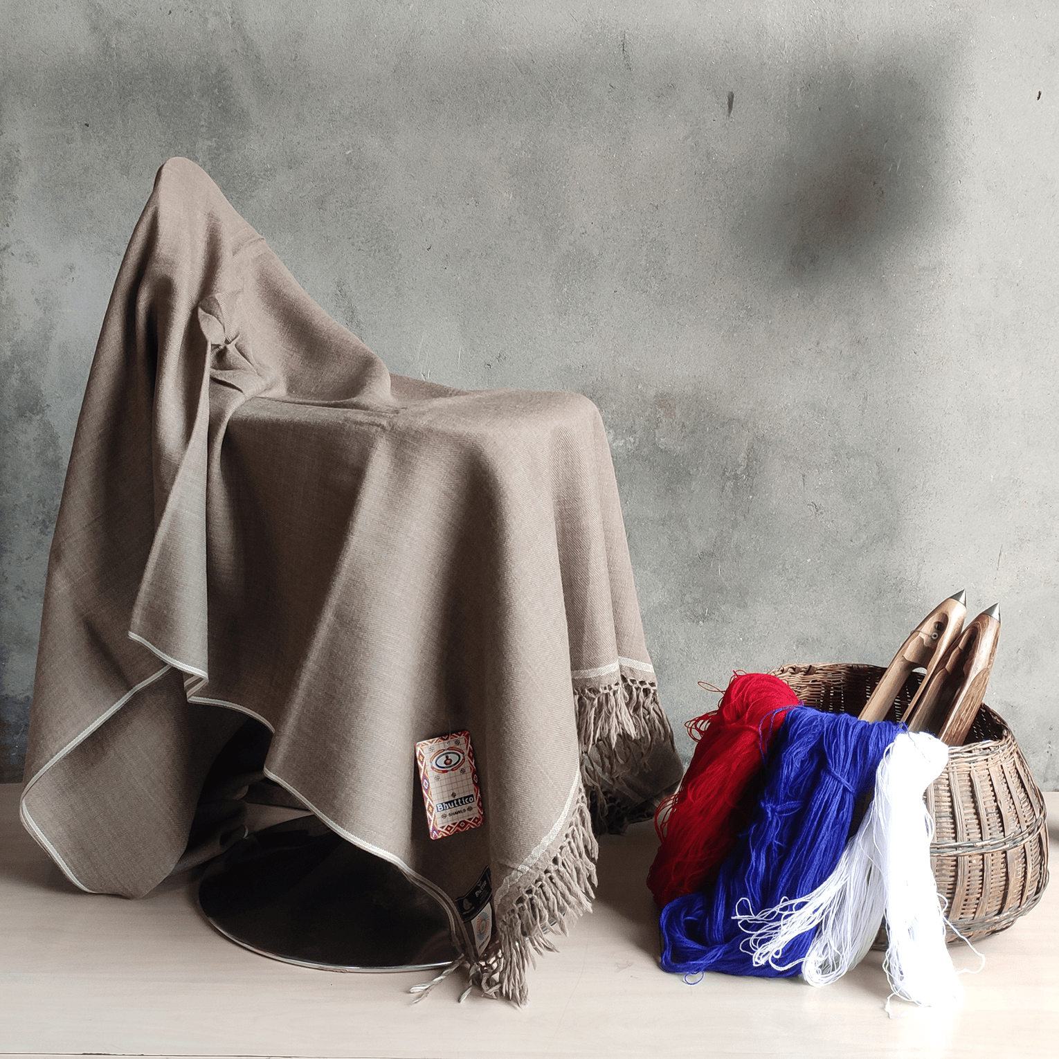 Hand Woven Mens Pure Merino Wool Kullu Shawl (Loi) - Bhuttico Shawls