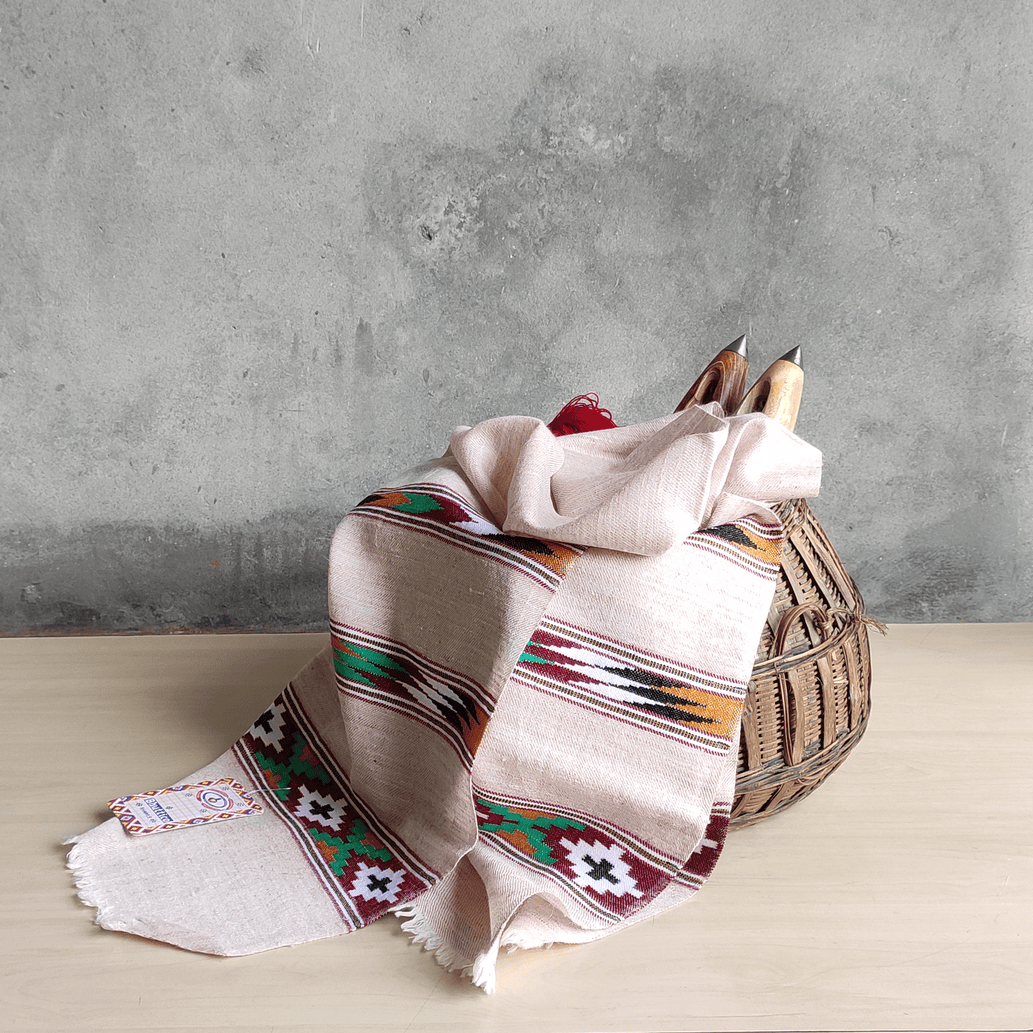 Hand Woven Muffler Angora+Wool - Bhuttico Shawls