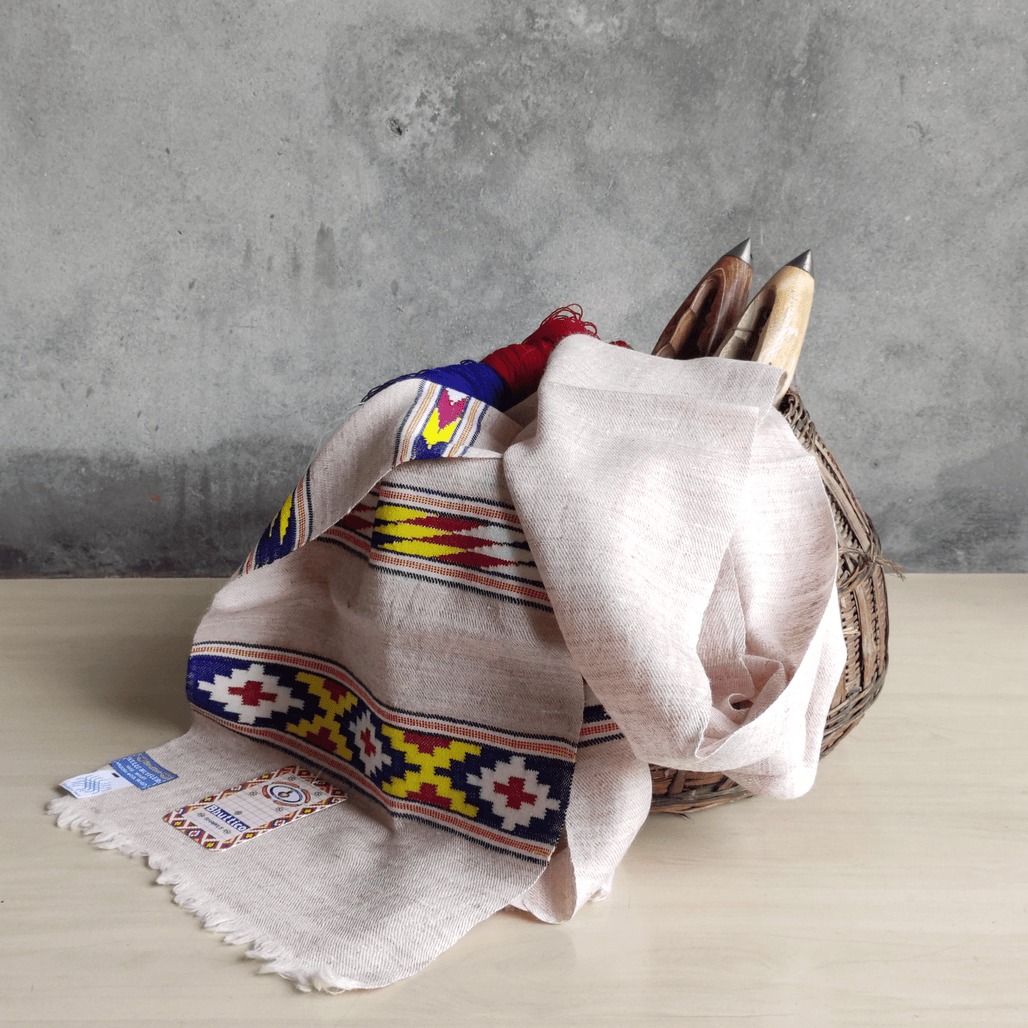 Hand Woven Muffler Angora+Wool - Bhuttico Shawls