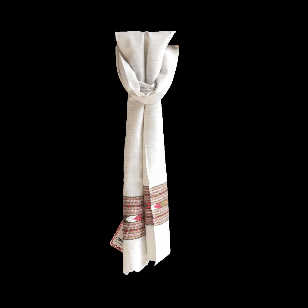 Hand Woven Pollywool Kullu Muffler (Steal Grey) - Bhuttico Shawls