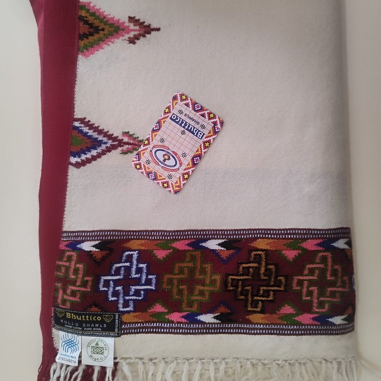 Hand Woven Pure Merino Wool Kullu Pattu - Bhuttico Shawls