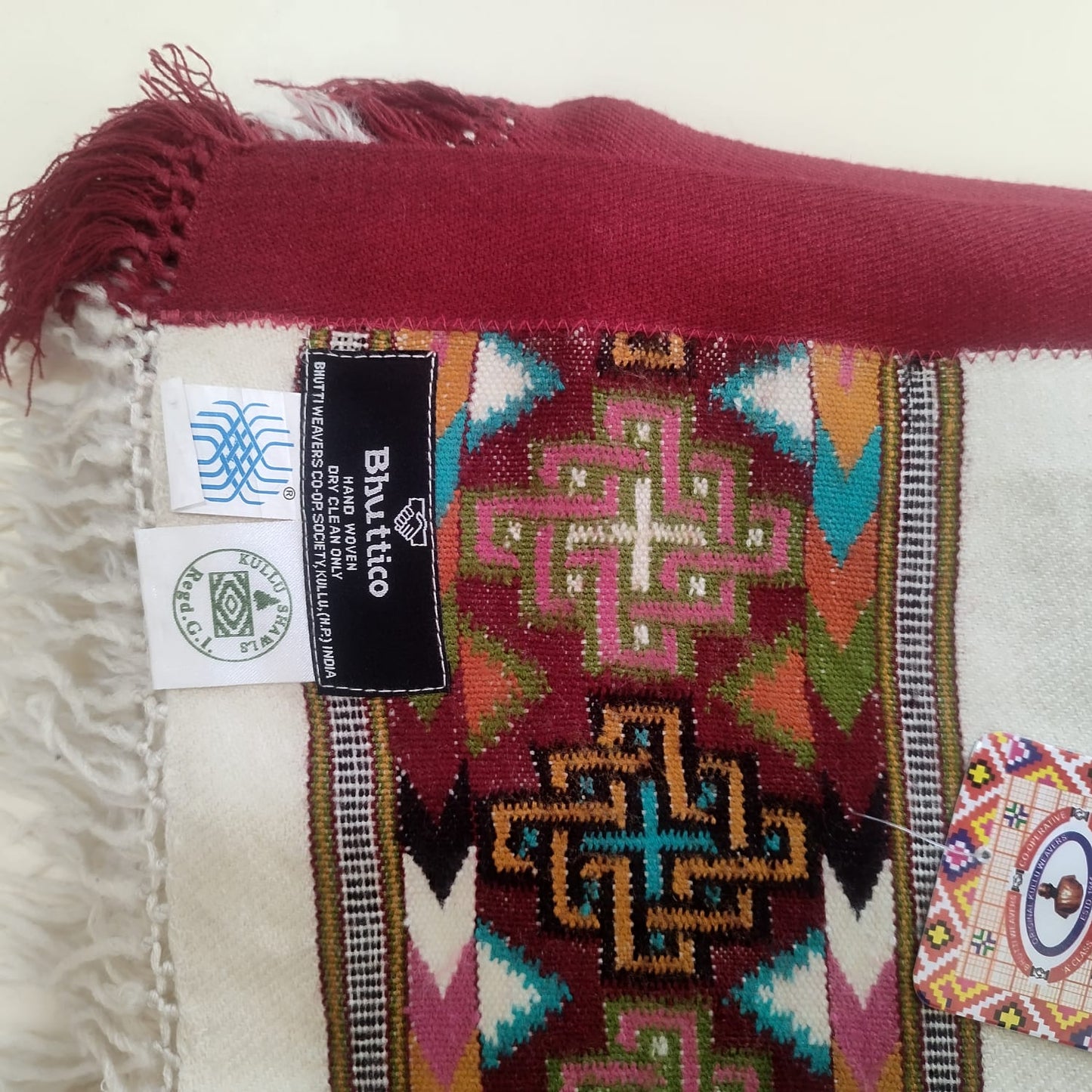 Hand Woven Pure Merino Wool Kullu Pattu - Bhuttico Shawls