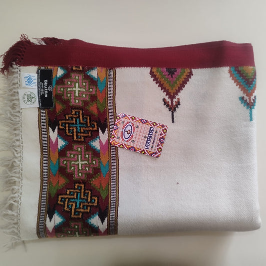 Hand Woven Pure Merino Wool Kullu Pattu - Bhuttico Shawls