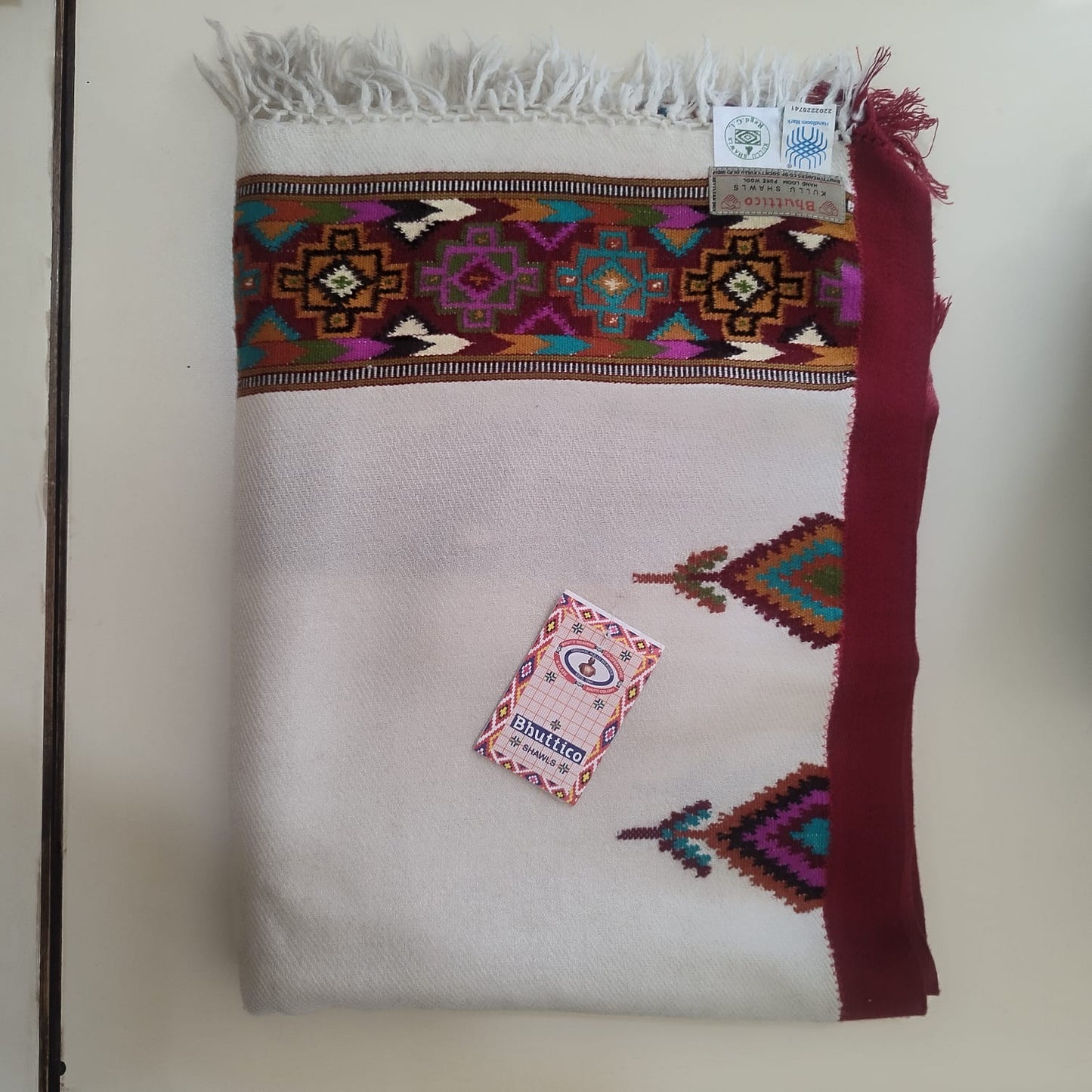 Hand Woven Pure Merino Wool Kullu Pattu - Bhuttico Shawls