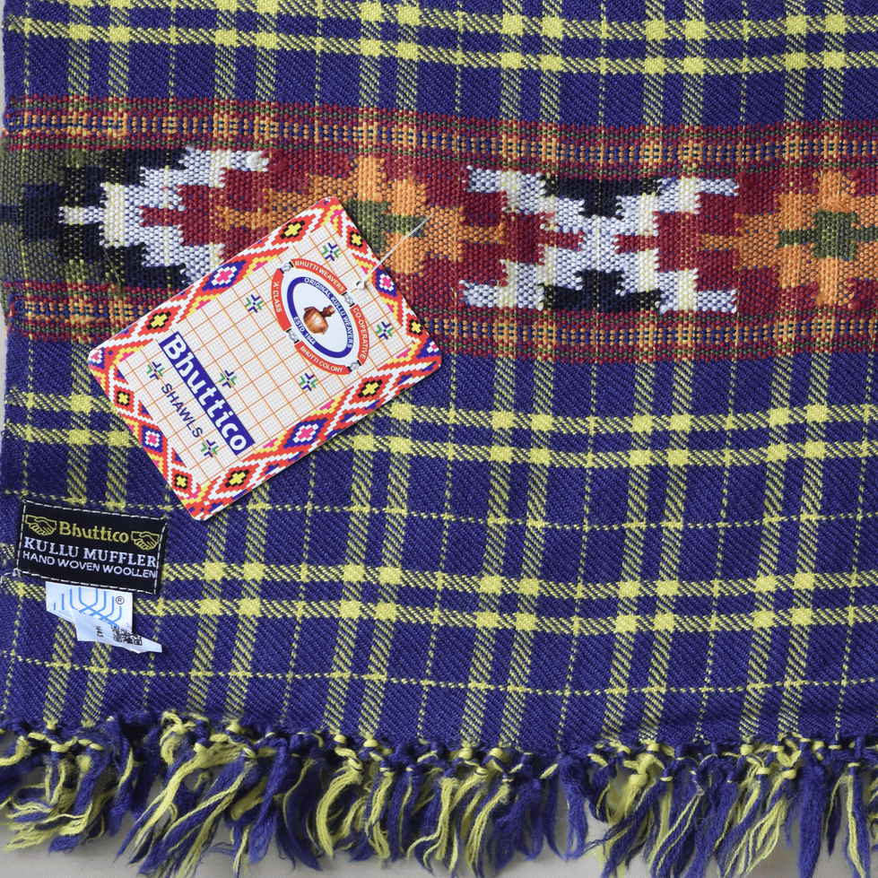 Hand Woven Pure Merino Wool Muffler - Bhuttico Shawls