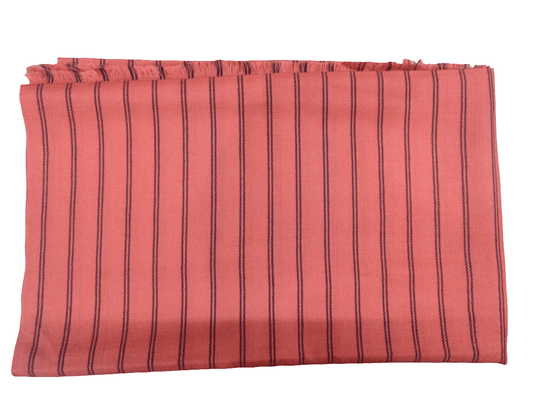 Hand Woven Pure Merino Wool Suit + Stole (Black + Orange) - Bhuttico Shawls