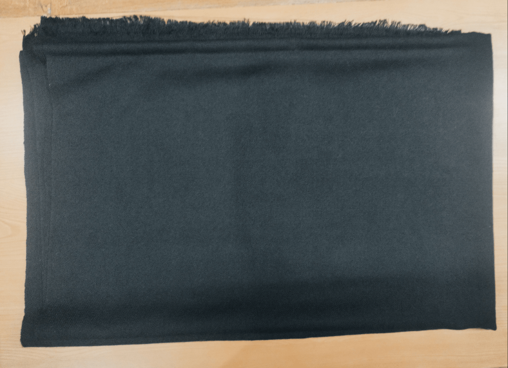 Hand Woven Pure Merino Wool Suit + Stole (Black + Orange) - Bhuttico Shawls