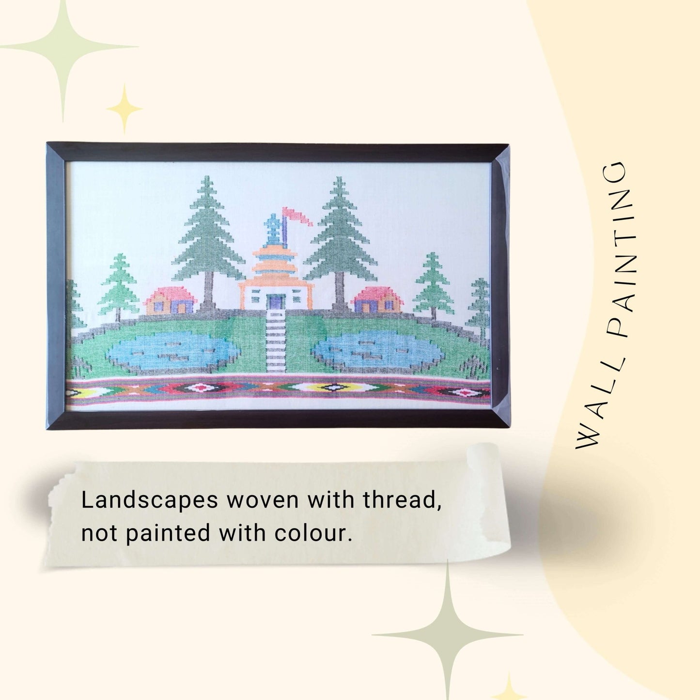 Handloom wall painting - Devlok Nivas - Bhuttico Shawls