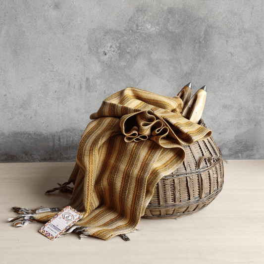 Hand Woven Pure Merino Wool Muffler Stripes