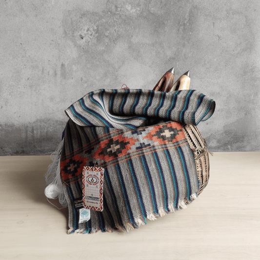 Hand Woven Pure Merino Wool Muffler Stripes