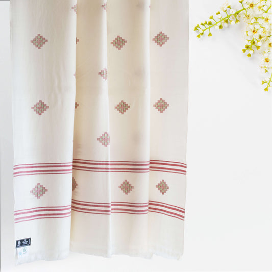 Women Merino Wool Shawl- Cream