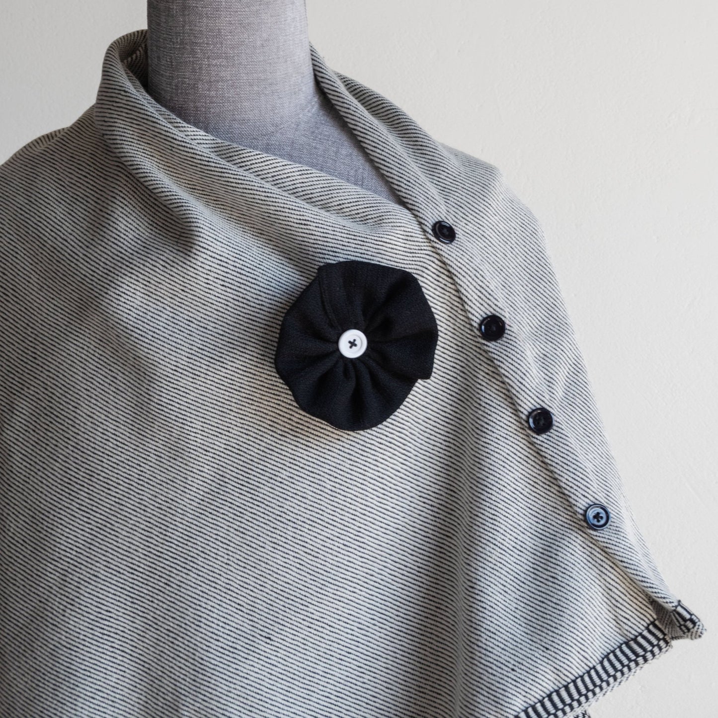 Snow - White Woolen Cape for Women - Bhuttico Shawls