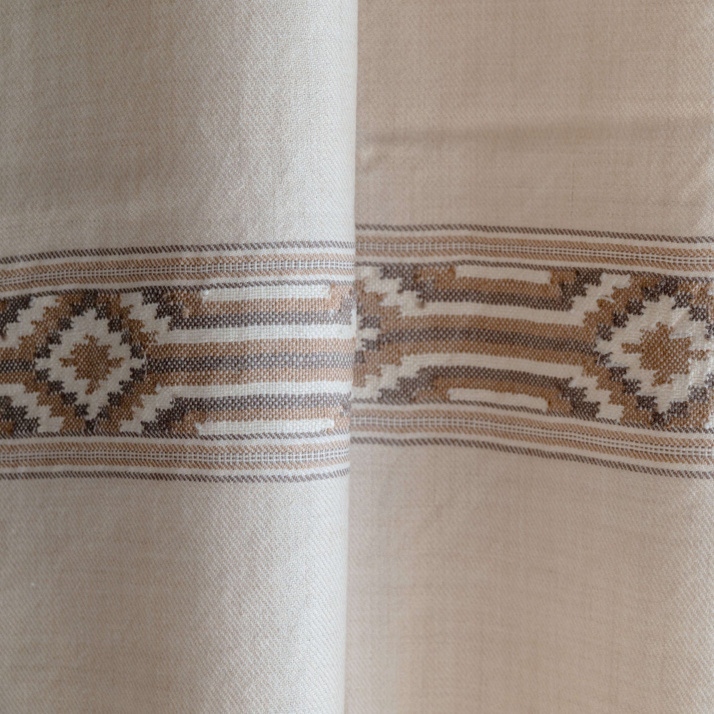 Women Pure Pashmina Wool Stole- Beige