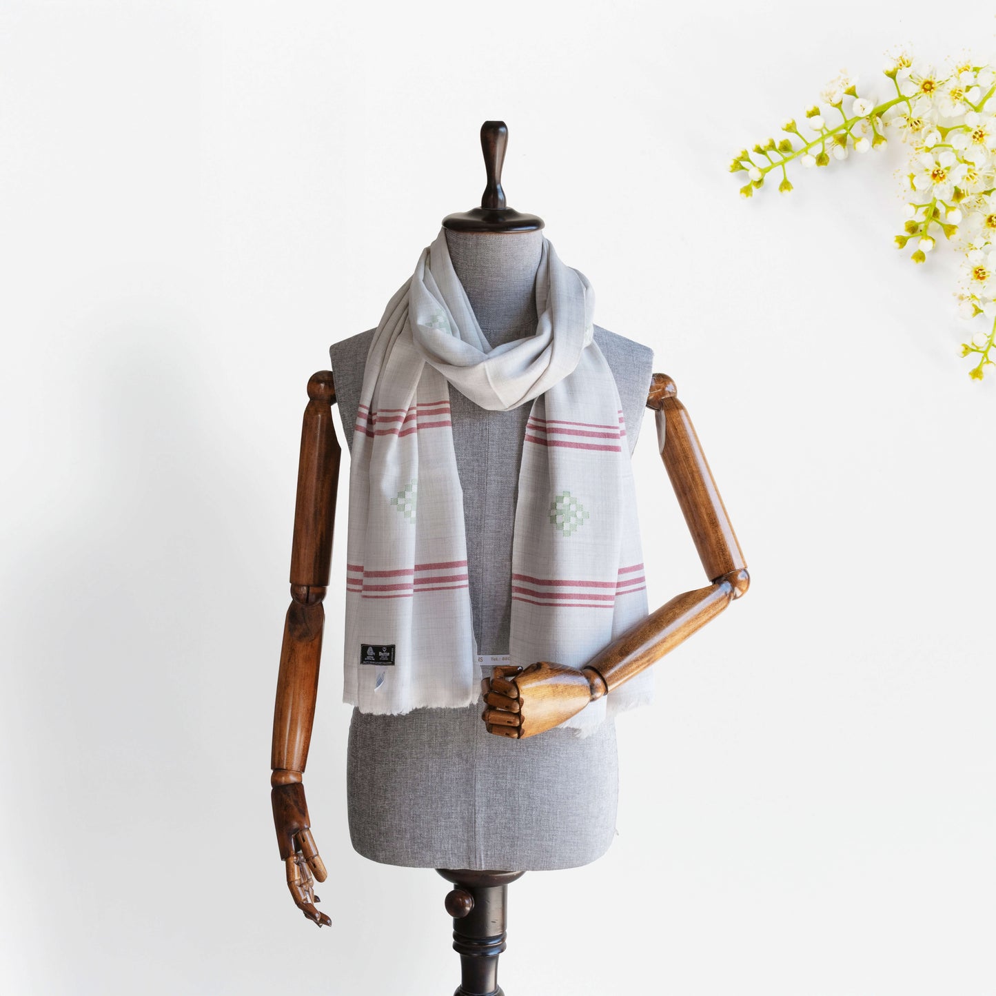 Women Merino Wool Stole- Light Grey