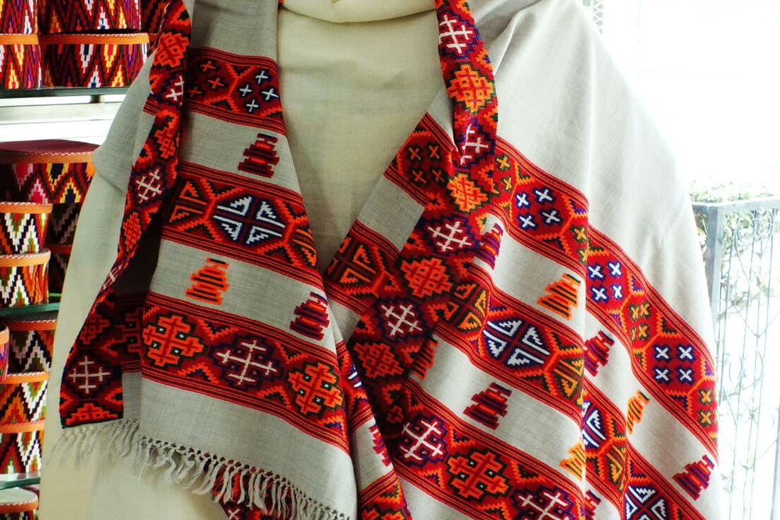 Kinnauri shawl worn by people at Raulane festival