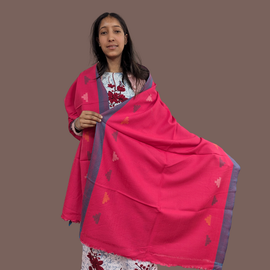 Hand Woven Pure Merino Wool Kullu Stole (FROSE-8)