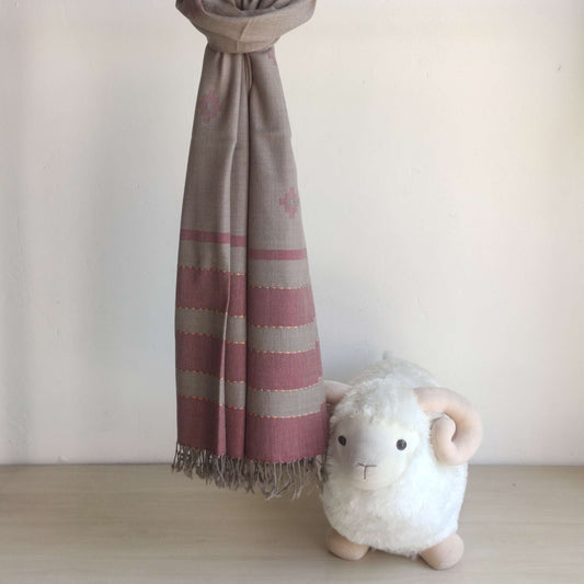 Hand Woven Pure Merino Wool Kullu Shawl